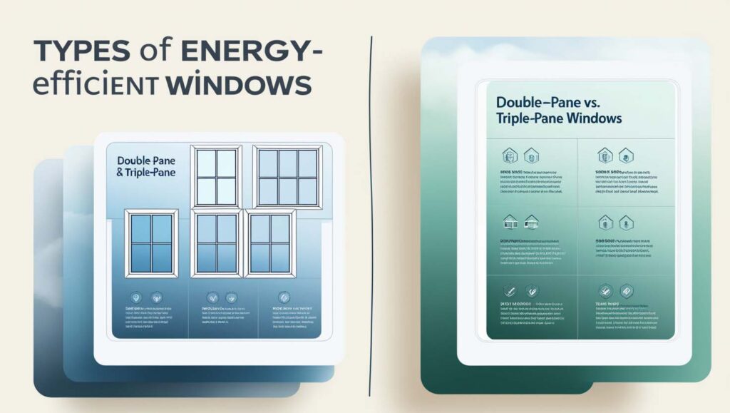 A clean and modern comparison chart Energy Efficient Window Replacement