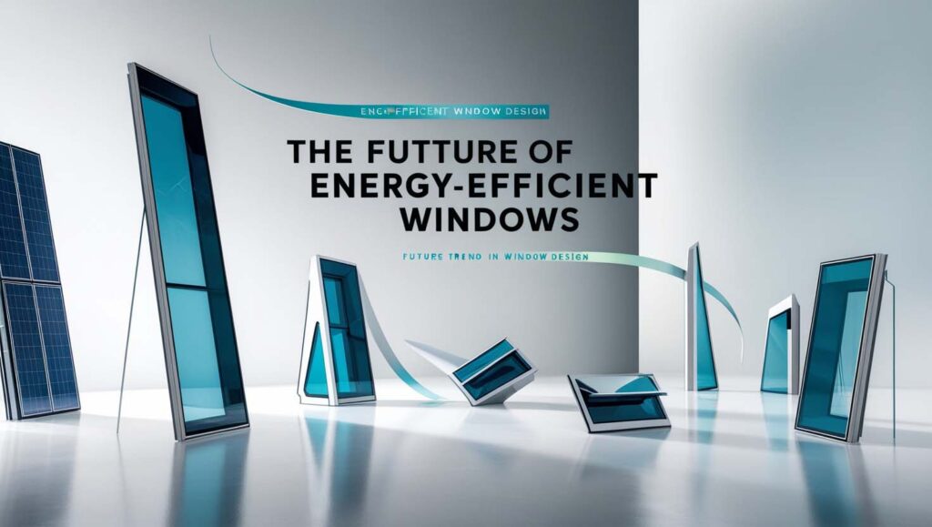 A futuristic and sleek visualization of Energy Efficient Window Replacement