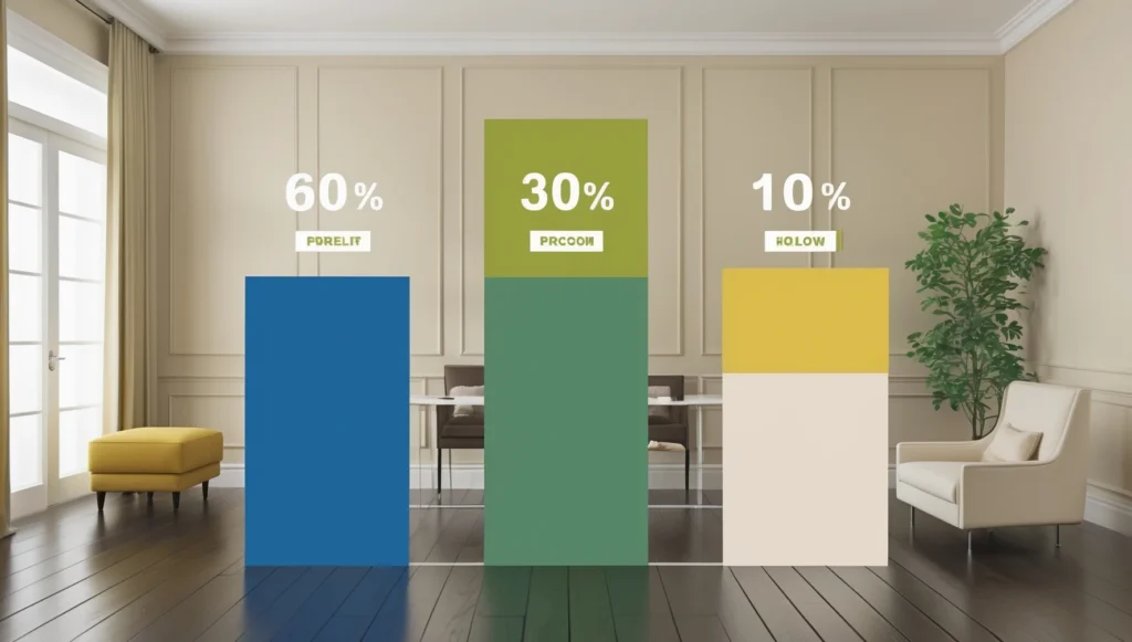 room interior decoration secrets A simple clear infographic visually breaki 2
