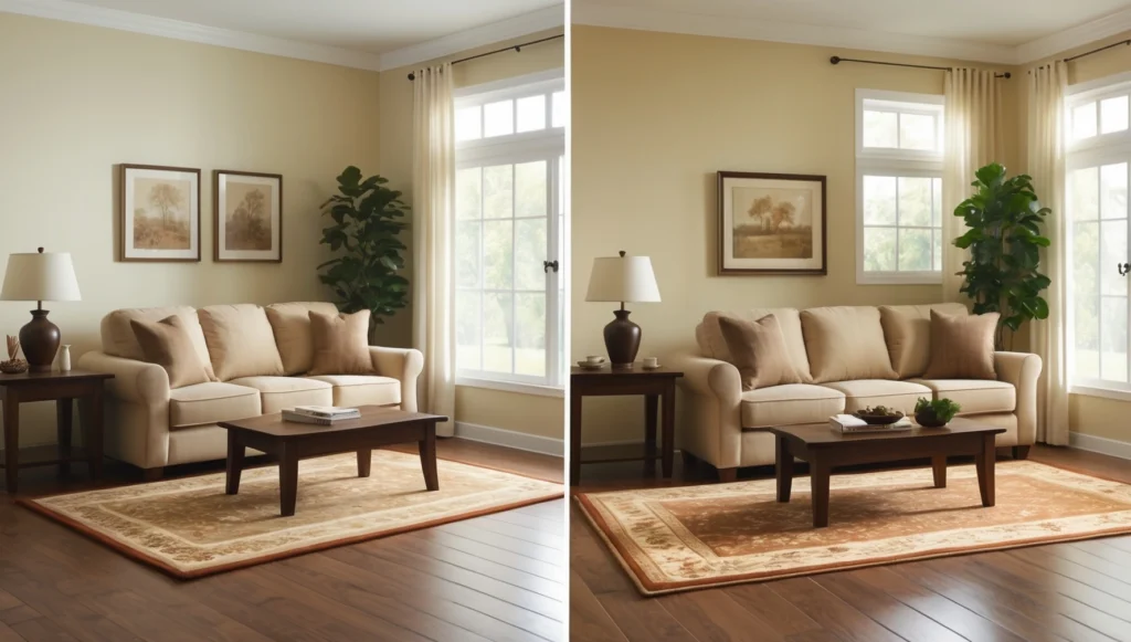 room interior decoration secrets sidebyside comparison of two identical l 2