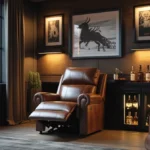 Modern man room with stylish decorations