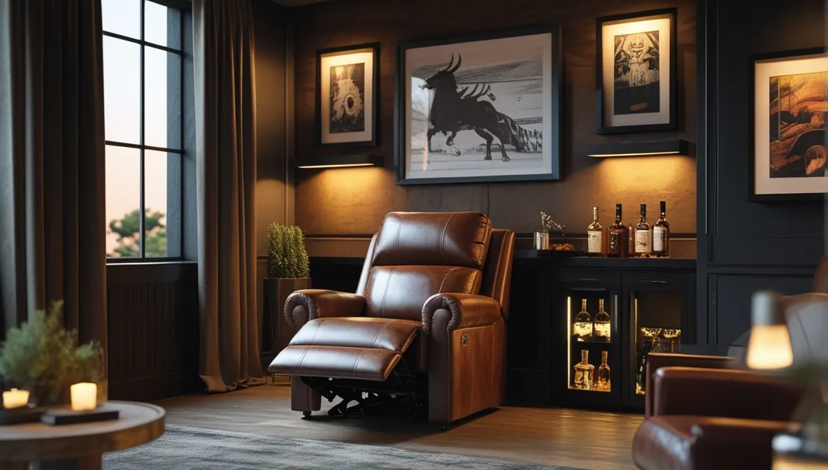 Modern man room with stylish decorations